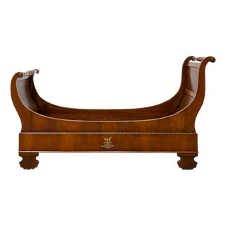 Single Boat-Shaped Bed, 1800s For Sale
