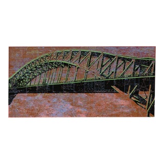 Judith Lipnik Perlow Bridgework Series 2005 Signed Serigraph in Colors on Paper For Sale