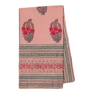 Roza 8-Seat Coral Pink Tablecloth