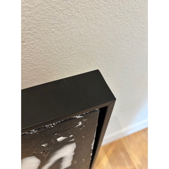 Large Original "Scribble" Black and White Paintings by Alic Daniel - A Pair For Sale - Image 4 of 11