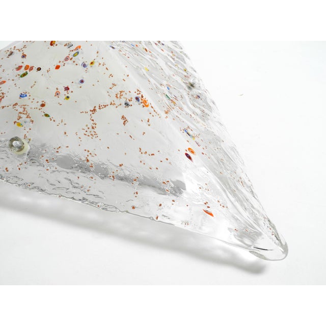 Postmodern Murano Glass Triangle Ceiling Lamp from Sylcom, Italy, 1985 For Sale - Image 10 of 18