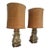 Vintage Brass Urn Table Lamps With Elaborate Asian-Inspired Relief - Pair For Sale