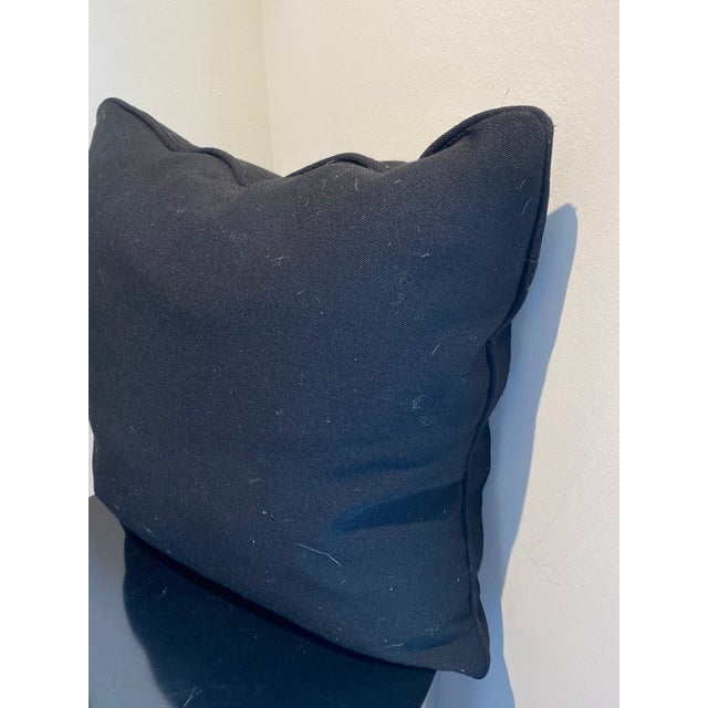 2010s Stylish Black Throw Pillow For Sale - Image 5 of 5