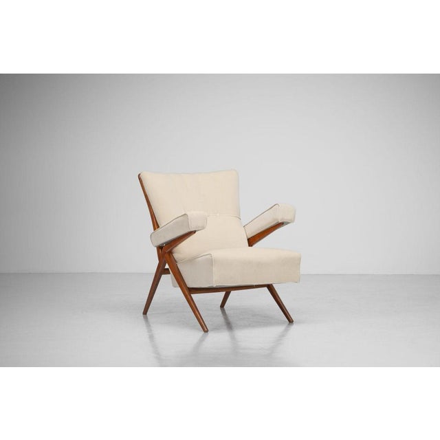 Wood Lounge Chair attributed to Franco Albini, Italy, 1940s For Sale - Image 7 of 18