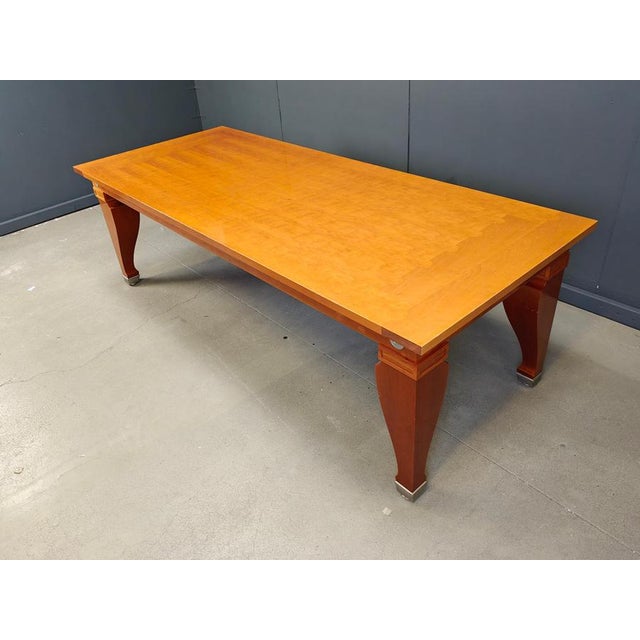 Gold Mensa Magna Dining Table attributed to Leon Krier for Giorgetti, 1990s For Sale - Image 8 of 15