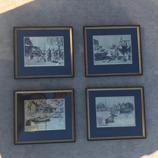 Vintage Gold Etch Prints by Lionel Barrymore - Set of 4 ...