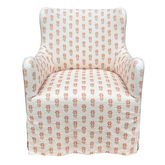 Traditional Lee Industries Transitional Swivel Chair For Sale - Image 3 of 10