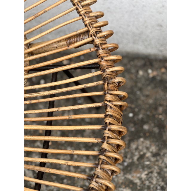 Rattan Soleil Model Armchairs attributed to Janine Abraham & Dirk Jan Rol, 1970s, Set of 2 For Sale - Image 6 of 10