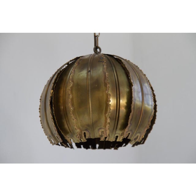 Danish Brass Poppy Pendant by Svend Aage Holm Sørensen, 1970s For Sale - Image 14 of 18