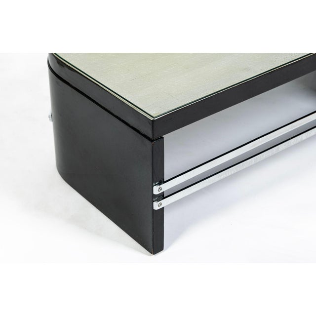 Art Deco Coffee Table in Black Lacquer and Metal Leaf, Circa 1935 For Sale - Image 10 of 14