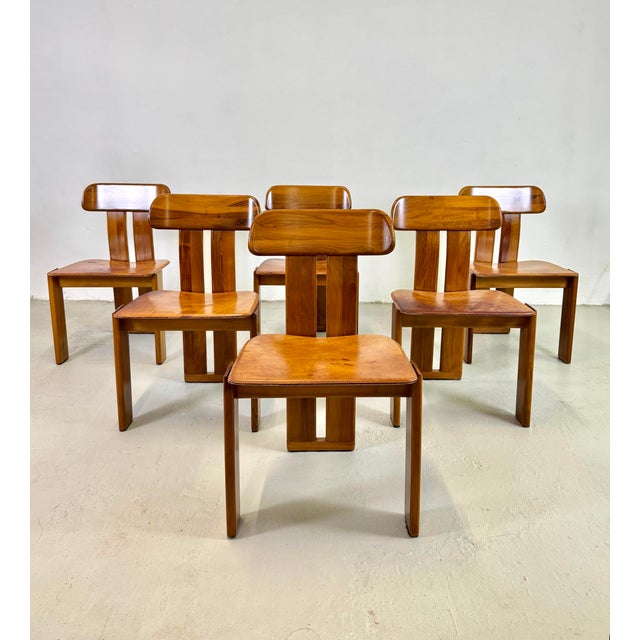 Brown Sapporo Chairs by Mario Marenco for Mobilgirgi, 1970s, Set of 6 For Sale - Image 8 of 8
