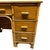 1940s Restored Boutique Rattan & Mahogany Writing Desk W/ Stacked Rattan Sides For Sale - Image 9 of 9