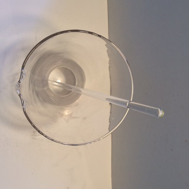 Vintage Glass Cocktail Mixing Pitcher & Stirrer Chairish