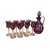 Red Early 20th Century Czech Decanter With 8 Glasses For Sale - Image 8 of 11