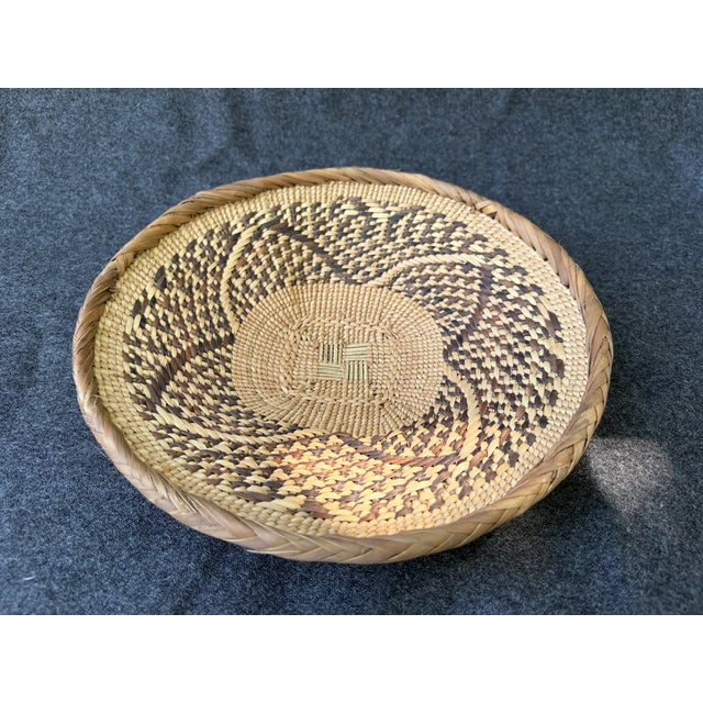 Beige Vintage Hand Woven Tonga Basket For Sale - Image 8 of 10