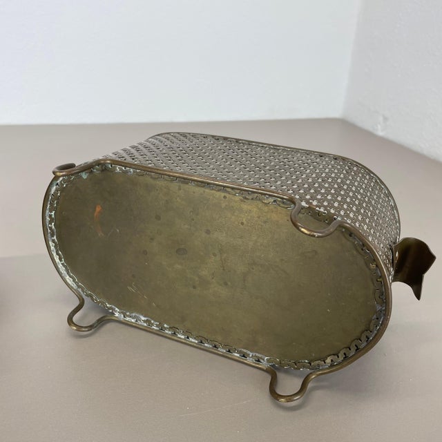 Brass Flower Pot Plant Stands attributed to Mathieu Matego, France, 1950s, Set of 2 For Sale - Image 18 of 18