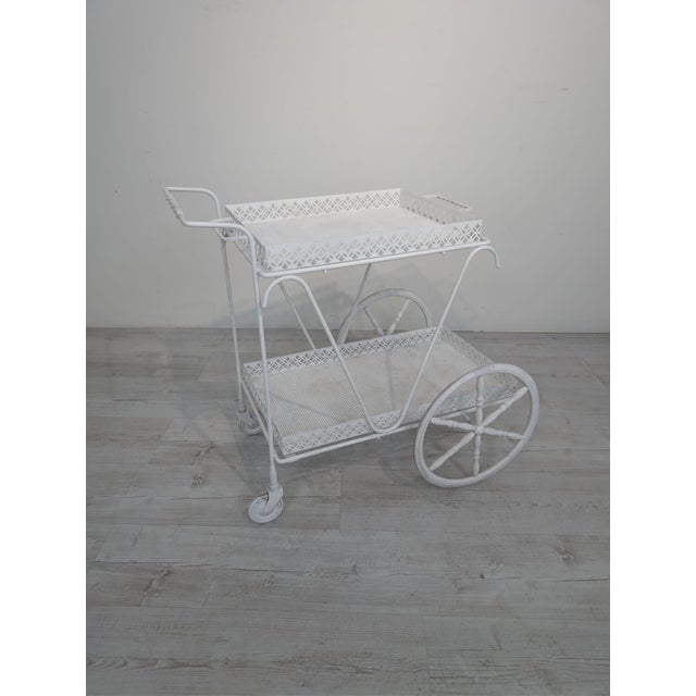 Vintage Mobile Serving Bar Cart For Sale - Image 13 of 13