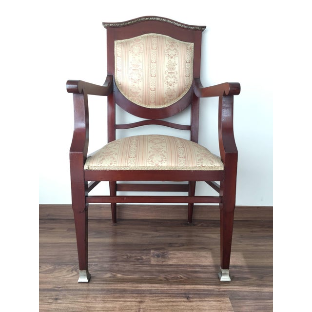 19th Century Regency Pair of Armchairs in Mahogany Influenced Art Deco Style For Sale - Image 17 of 18