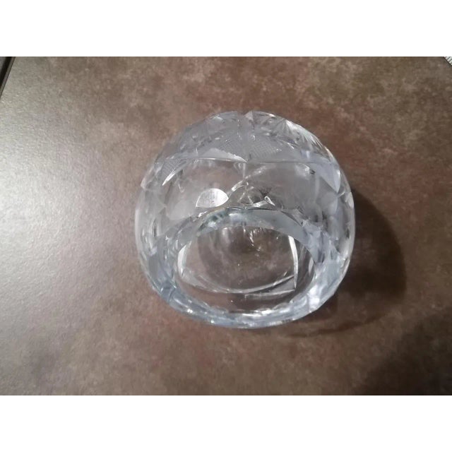 Glass Vintage Cut Crystal Sphere Ashtray For Sale - Image 7 of 12