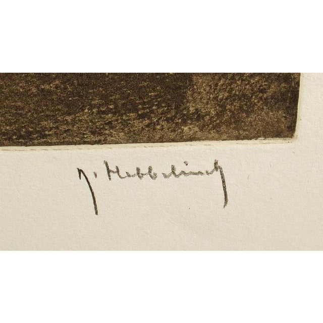 Brown Roger Hebbelinck "Cote Normandie" Hand Signed Vintage Aquatint Etching For Sale - Image 8 of 8