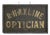 Optician Large Antique Double Sided Gilt on Black Wood Trade Sign For Sale