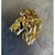 Mid-Century Modern Vintage Lion's Head Gold Tone Brooch With Rhinestone Eye For Sale - Image 3 of 12