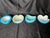 Glass Curated Collection of Murano Art Glass Bowls by Alfredo Barbini in Shades of Blue Set of 4 For Sale - Image 7 of 12