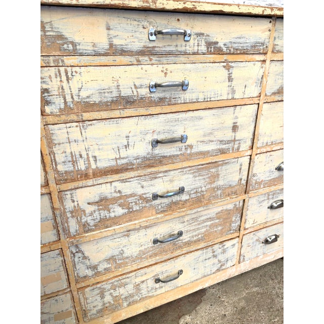 Vinteage White Wooden Cabinet For Sale - Image 9 of 14