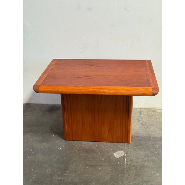 1960s Danish Teak Side Table - Vintage Mid-Century Modern Solid Wood Coffee Table For Sale In Los Angeles - Image 6 of 10