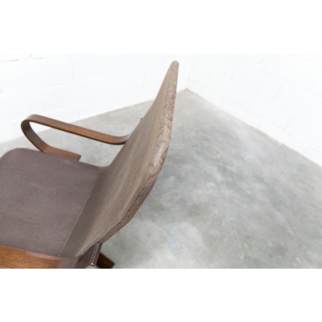 1970s Scandinavian Armchair in Curved Laminated Wood, 1970 For Sale - Image 5 of 18