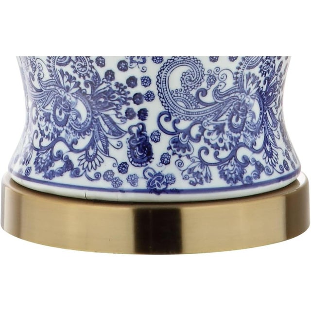 Blue Blue and White Chinoiserie Ginger Jar Table Lamp, 29.5 Inch For Sale - Image 8 of 9