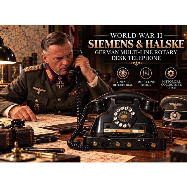 1940s World War 2 Siemens and Halske Multi-Line Rotary Desk Telephone For Sale In New York - Image 6 of 10