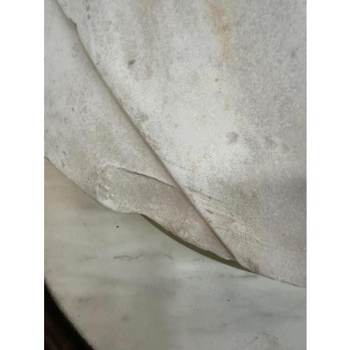 Stone Unknown Artist, Male Bust, 19th Century, Marble For Sale - Image 7 of 9