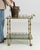 Gold Hollywood Regency Brass Bar Cart on Wheels, France, 1960 Gold For Sale - Image 8 of 13