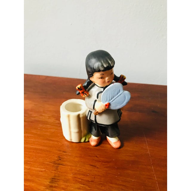 Originally for toothpicks, this cute little girl is the perfect size for matches! Original sticker is intact.