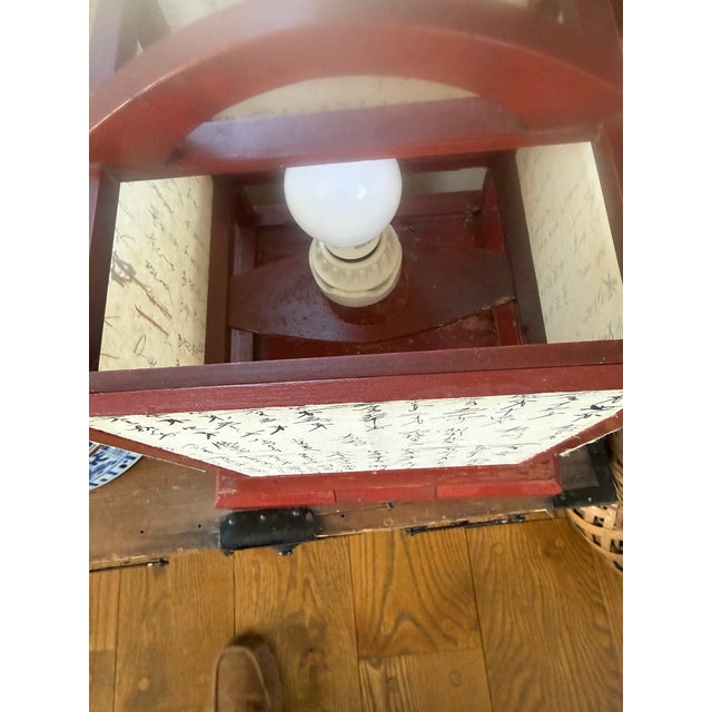 Wood 1920s Japanese Shoji Candleholder Lantern For Sale - Image 7 of 7