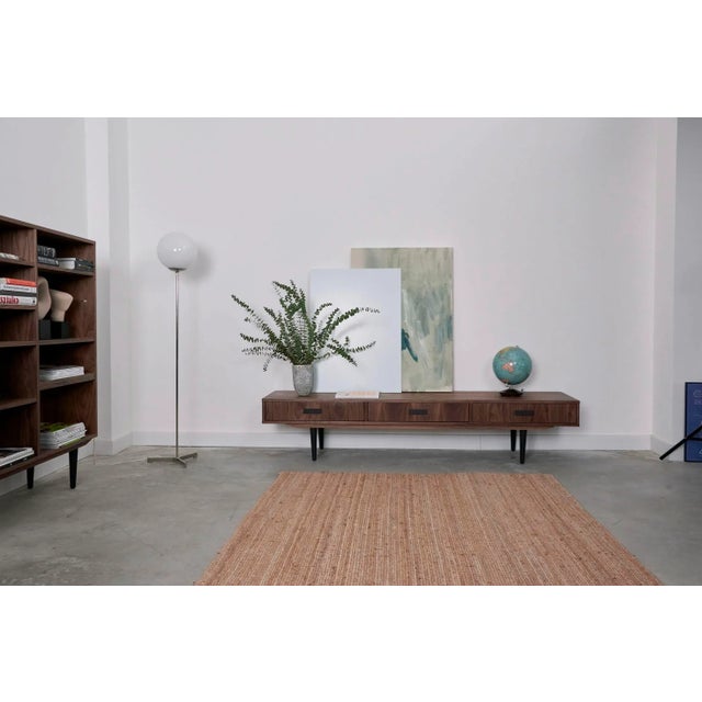 Early 21st Century Scandinavian Walnut Lowboard For Sale - Image 5 of 8