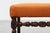 Louis XIII Walnut Stool with Carved Turned Stretchers and Upholstered Seat, France, 1600s For Sale - Image 3 of 12