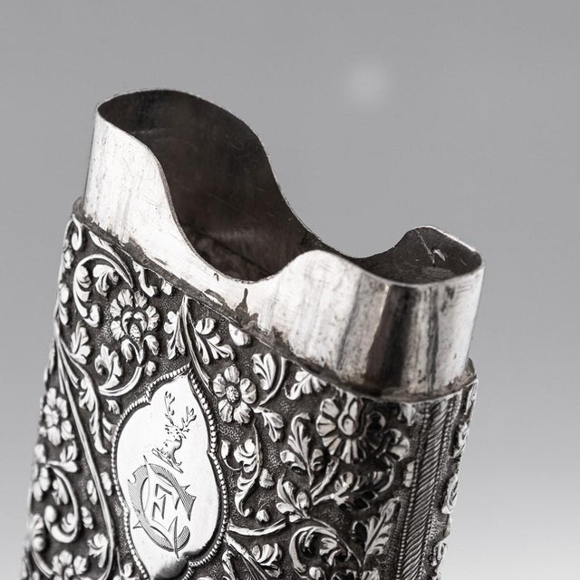 Antique 19th Century Indian Kutch Silver Cigar Case, 1880s For Sale - Image 14 of 18