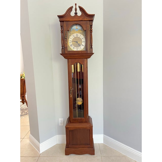 Vintage Emperor Grandfather Clock For Sale In West Palm - Image 6 of 6