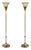 Pair of Vetri Artistica Murano Glass and Brass Torchiers For Sale