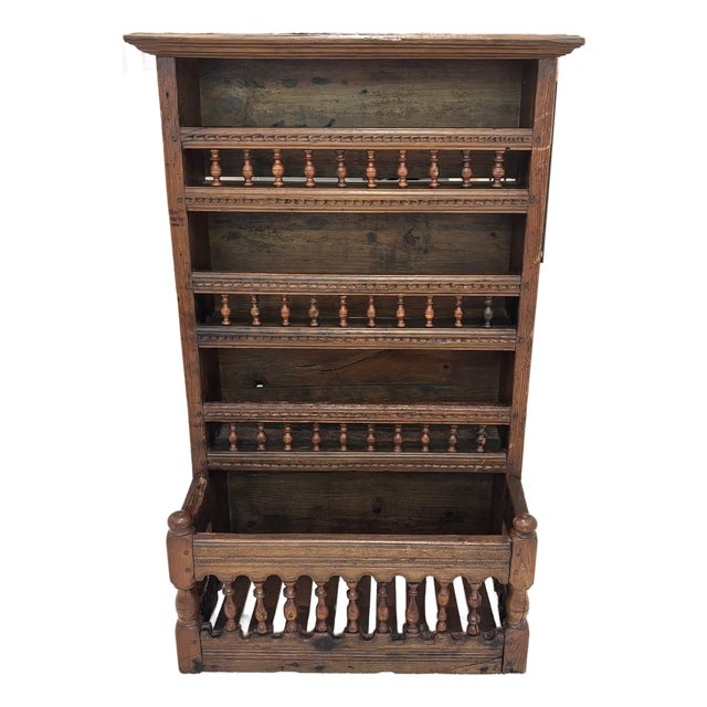 Antique French Breton Baguette Shelf / Étagère a Pain / Antique Breton Bar Shelf / Antique Breton Pantry Shelf For Sale