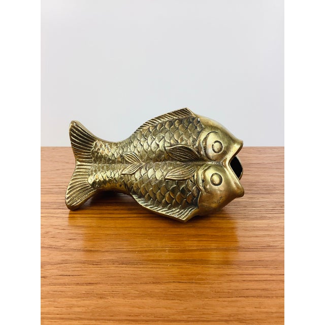 Vintage Brass Goldfish Koi Fish Vase / Vessel For Sale In Las Vegas - Image 6 of 6