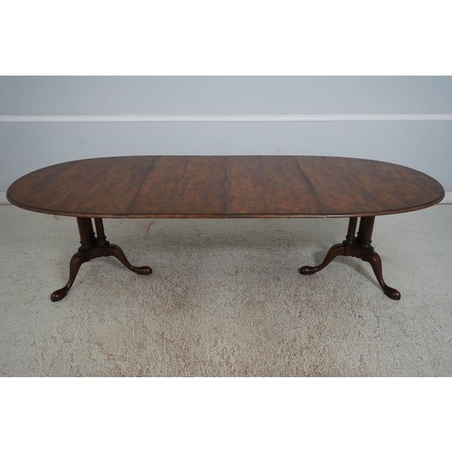 Brown Baker Walnut English Style Oval Dining Table For Sale - Image 8 of 12