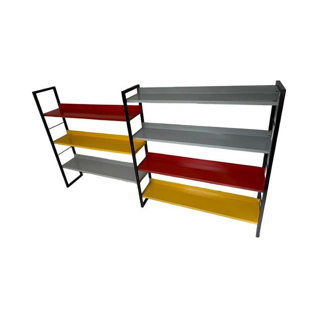 Mid 20th Century Large Modulair Wall System in Multicolor Metal from Tomado Holland, Netherlands, 1960s For Sale - Image 5 of 10