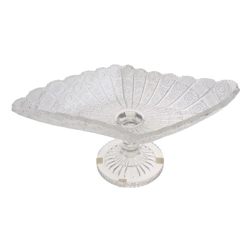 Crystal Fruit Bowl, Czech For Sale