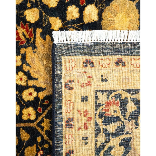 2000 - 2009 Mogul, One-of-a-Kind Hand-Knotted Area Rug in Black, 6' 2" x 8' 10" For Sale - Image 5 of 8