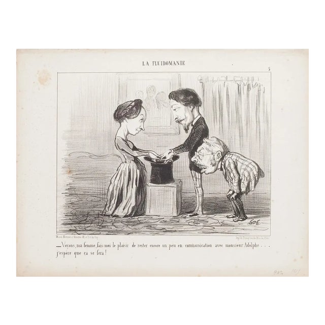 Honoré Daumier - Come, My Wife (\.) - Original Lithograph - 1853 For Sale