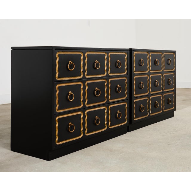 Set of Three Dorothy Draper Espana Chests in Black Bean For Sale In Sacramento - Image 6 of 18