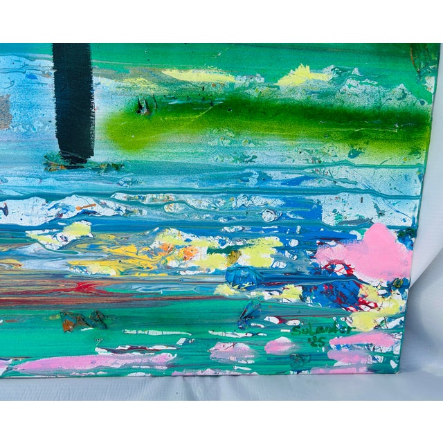 Abstract Abstract Mixed-Media on Cancas by Erik Sulander, Signed. For Sale - Image 3 of 4